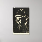 Mandsportret met hoed canvas afdruk (Voorkant)