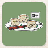 Mandu Koreaanse dumpland voor ontbijthangul Kartonnen Onderzetters (Voorkant)