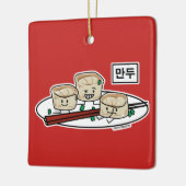 Mandu Koreaanse dumpland voor ontbijthangul Keramisch Ornament (Links)