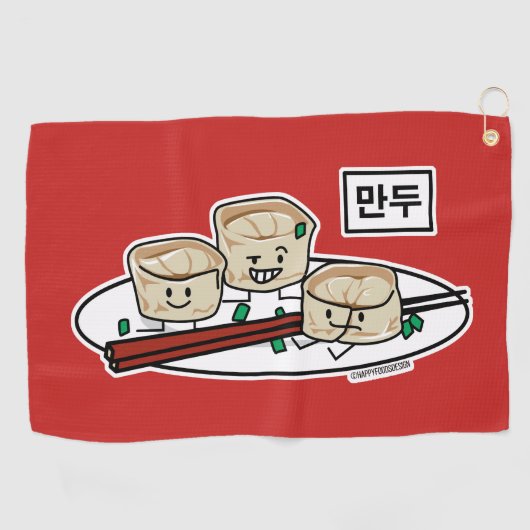 Mandu Koreaanse dumplas ontbijthangul Golfhanddoek (Horizontaal)