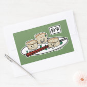 Mandu Koreaanse dumplas ontbijthangul Rechthoekige Sticker (Envelop)