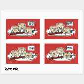 Mandu Koreaanse dumplas ontbijthangul Rechthoekige Sticker (Vel)