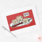 Mandu Koreaanse dumplas ontbijthangul Rechthoekige Sticker (Envelop)