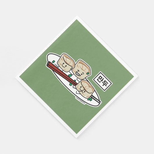 Mandu Koreaanse dumplas ontbijthangul Servet (Hoek)