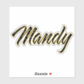 Mandy black gold Lettering Aufkleber Sticker (Vel)