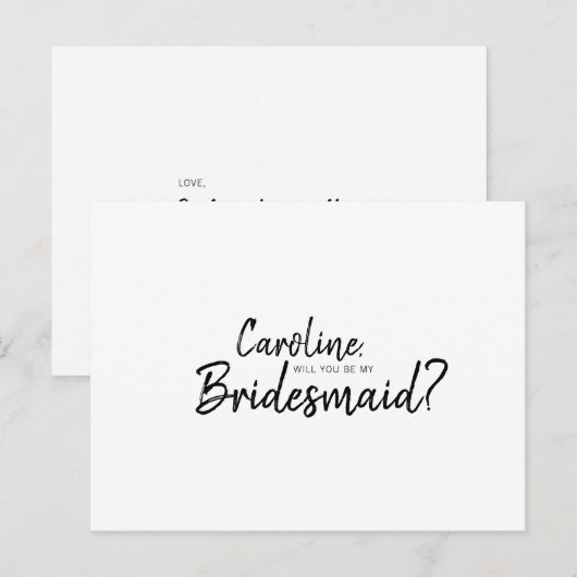 Mandy Bridal-voorstel Uitnodiging Briefkaart (Voorkant / Achterkant)