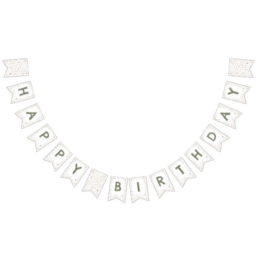 Mandy Confetti Waterverf Stippen Bunting Flag Vlaggetjes (Alle)