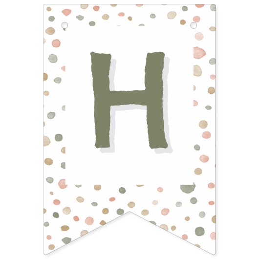 Mandy Confetti Waterverf Stippen Bunting Flag Vlaggetjes (Tweede vlag)