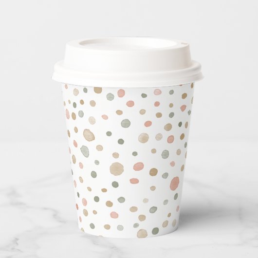 Mandy Confetti Waterverf Stippen Paper Cup Papieren Bekers (Voorkant)