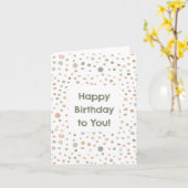 Mandy Confetti Waterverf Stippen Verjaardag Kaart (Gele Bloem)