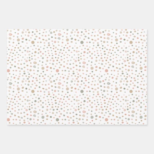 Mandy Confetti Waterverf Stippen Wrapping Paper (Voorkant)