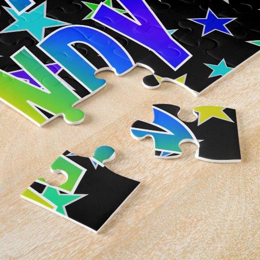 "MANDY" First Name, Fun "HAPPY BIRTHDAY" Legpuzzel (Zijkant)