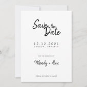 Mandy Minimalist Simple Save the Date (Voorkant)