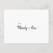 Mandy Minimalist Simple zal mijn bruidsmeisje zijn Uitnodiging Briefkaart (Achterkant)