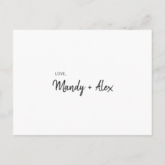 Mandy Minimalist Simple zal mijn bruidsmeisje zijn Uitnodiging Briefkaart (Achterkant)
