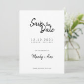 Mandy Minimalistische Eenvoudige Bewaar de Datum Save The Date (Staand voorkant)
