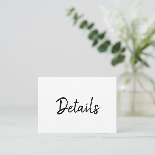 Mandy Minimalistische Eenvoudige Envelopkaarten Informatiekaartje (Staand voorkant)