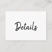 Mandy Minimalistische Eenvoudige Envelopkaarten Informatiekaartje (Voorkant)