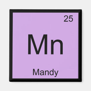 Mandy Naam Chemie Element Periodiek Systeem Magneet