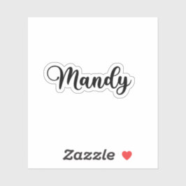 Mandy Naam - Handgeschreven kalligrafie Sticker