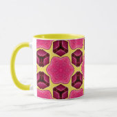 MANDY ~ Roze paddenstoelpatroon ~ Gepersonaliseerd Mok (Links)