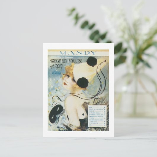 Mandy Vintage Songbook Hoesje Briefkaart (Staand voorkant)