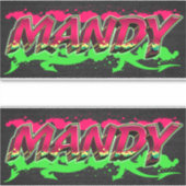 Mandy Vorname Name Graffiti Aufkleber Sticker (Voorkant)
