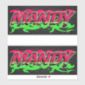 Mandy Vorname Name Graffiti Aufkleber Sticker (Vel)