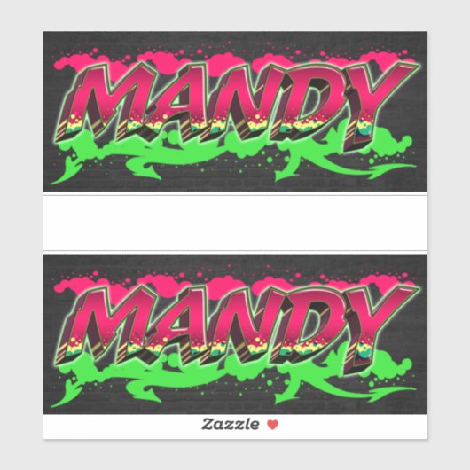 Mandy Vorname Name Graffiti Aufkleber Sticker (Vel)
