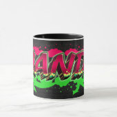 Mandy Vorname Name Graffiti red green Tasse Mok (Midden)