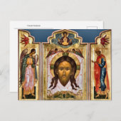 Mandylion Orthodox Christelijk Icoon Briefkaart (Voorkant / Achterkant)
