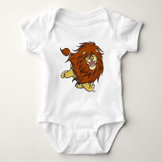 Mane Attraction: Haar in bewegingsschepper baby Romper (Voorkant)