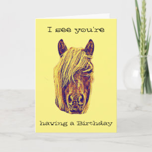 Mane Birthday Horse Birthday Kaart