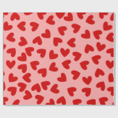 Maneater Heart Love valentijnen rood roze Cadeaupapier (Vlak)