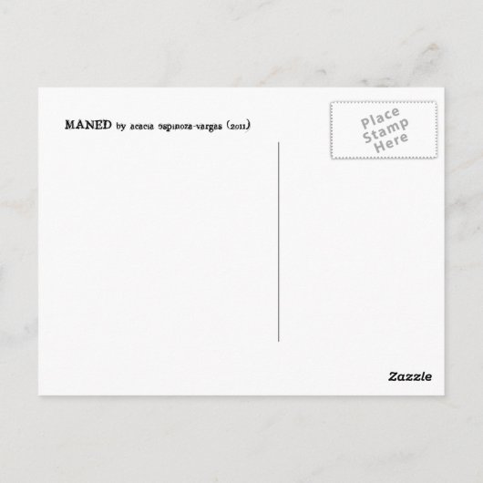 Maned Briefkaart (Achterkant)