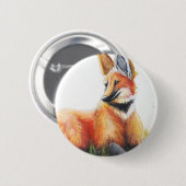 Maned Wolf Button (Voorkant /achterkant)