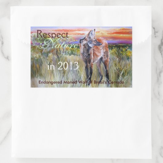 Maned Wolf Waterverf Kunst Stickers (Tas)