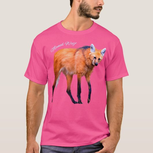 Maned Wolf Zuid-Amerikaanse wilde hond wolf liefhe T-shirt (Voorkant)