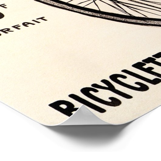 Manege Petit Bicycles  Adverteren Poster (Hoek)