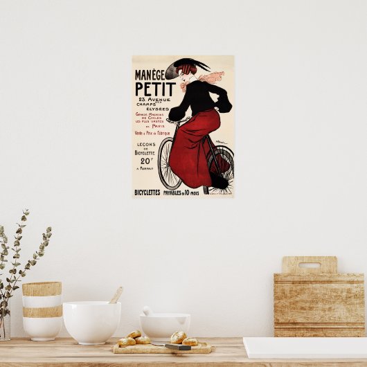 Manege Petit Bicycles Adverteren Poster (Keuken)