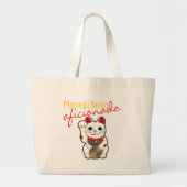Maneki Neko Aficionado Grote Tote Bag (Voorkant)