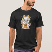 Maneki Neko Beckoning Kat Feng Shui Kat Japans G T-shirt (Voorkant)