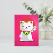 Maneki Neko Briefkaart (Staand voorkant)