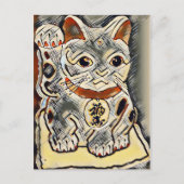 Maneki Neko Briefkaart (Voorkant)