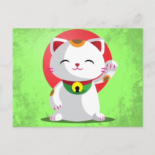 Maneki Neko Briefkaart (Voorkant)