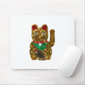 maneki neko cat muismat (Met muis)
