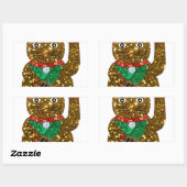 maneki neko cat rechthoekige sticker (Vel)