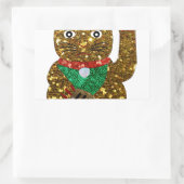 maneki neko cat rechthoekige sticker (Tas)