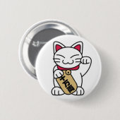 Maneki Neko Cat Ronde Button 5,7 Cm (Voorkant /achterkant)