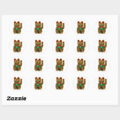 maneki neko cat ronde sticker (Vel)